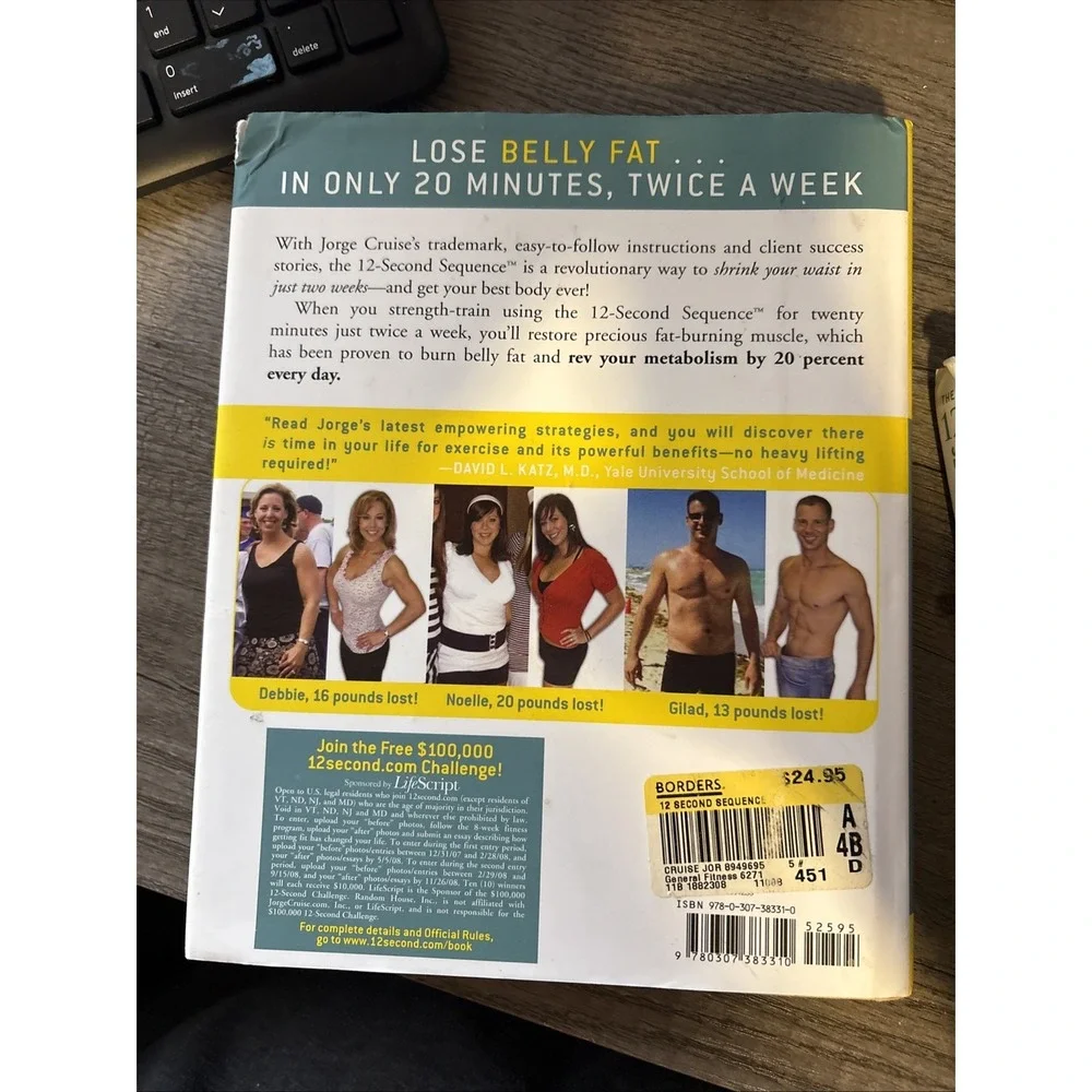 12 Second Sequence : Shrink Your Waist in 2 Weeks HB‎ And Spiral Journal New!